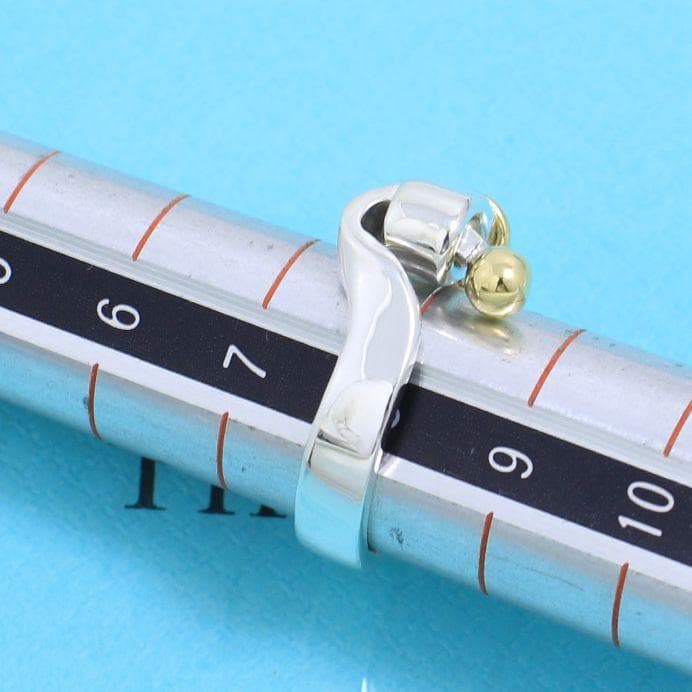 ティファニー　TIFFANY　8号　フック＆アイ リング　良品　128　縦