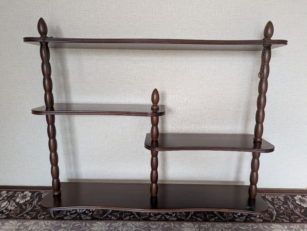 ナジコ 壁掛けシェルフ ミッドセンチュリー木製　壁掛け 古家具 飾り棚