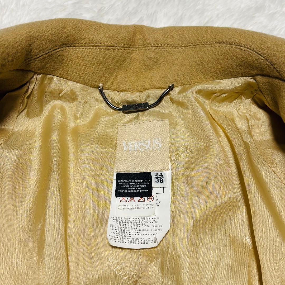 希少 ヴェルサス ヴェルサーチ フルレングス トレンチコート ウール イタリア製