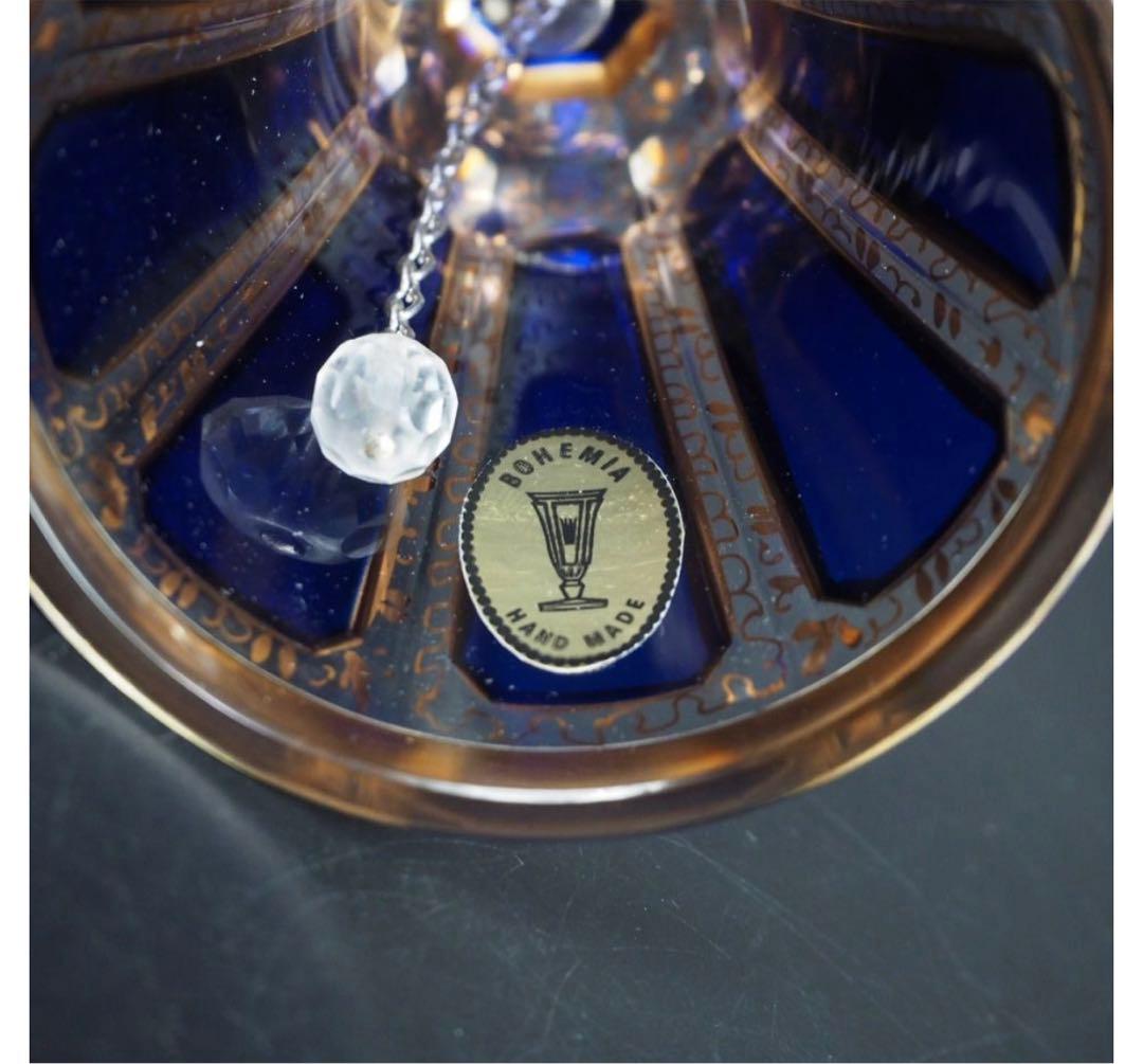 送料無料 時代物　手造り　お洒落な高級切子呼び鈴