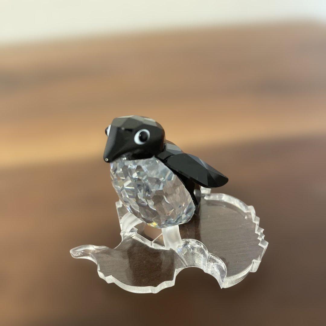 スワロフスキー置物　ペンギン男爵　台座付き