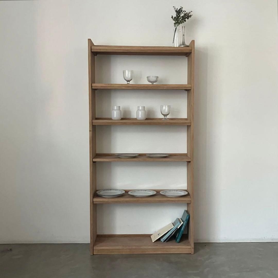 レトロ　アンティーク　古家具　古道具　剥離家具　ストリップド　本棚　シェルフ