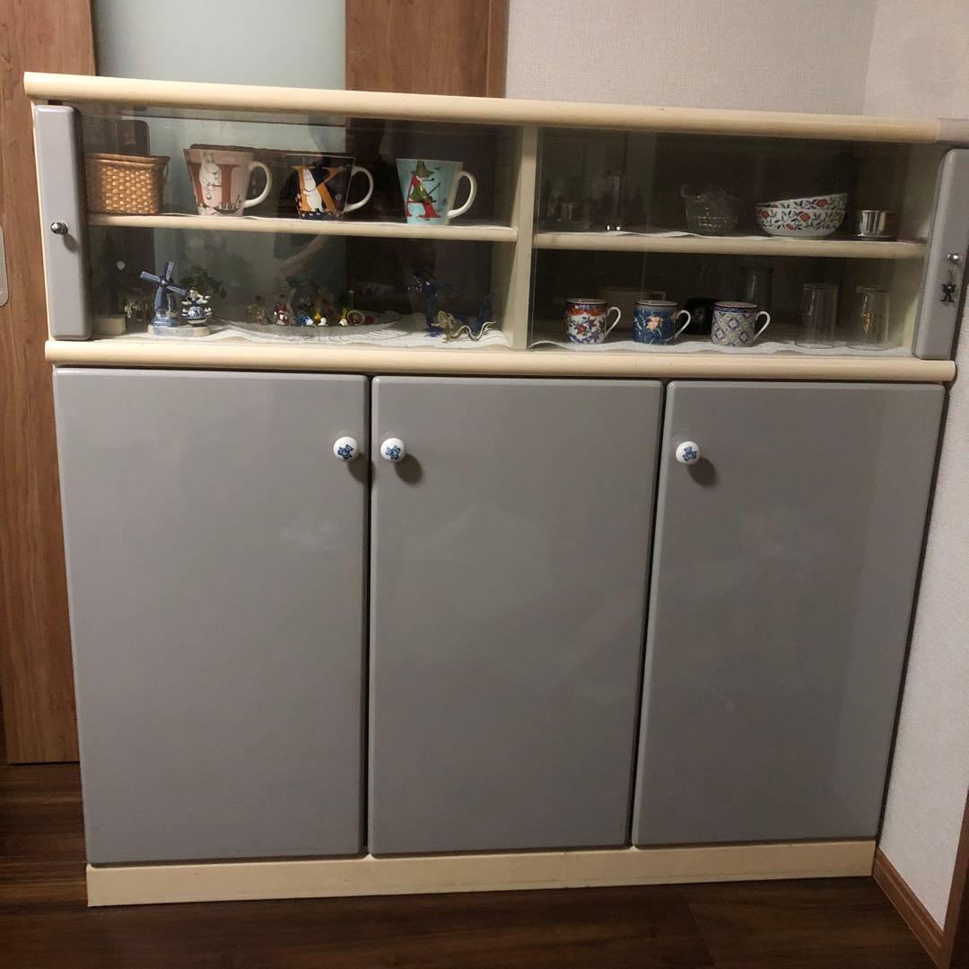 両面ハッチ　　両面食器棚　　スリム食器棚　キッチンカウンター　カウンター