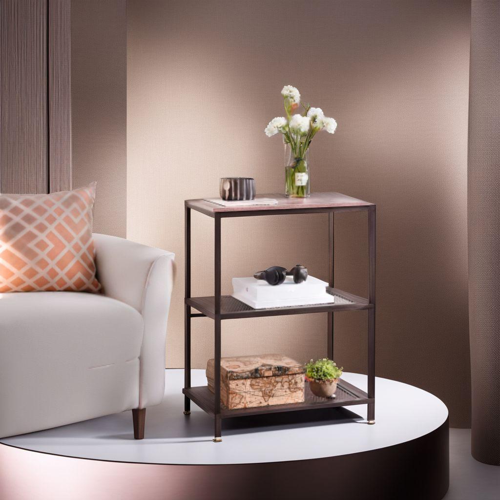 ヴィンテージ サイドテーブル 魅力的なデザイン グレー インダストリアル