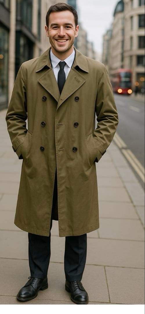 Burberrysバーバリーズメンズノバチエツク カーキ色ヴィンテージ