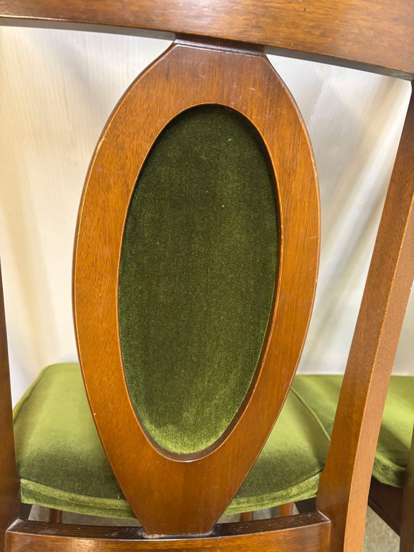 ② ヴィンテージチェア　ナガノインテリア　ベロアチェア　２脚セット