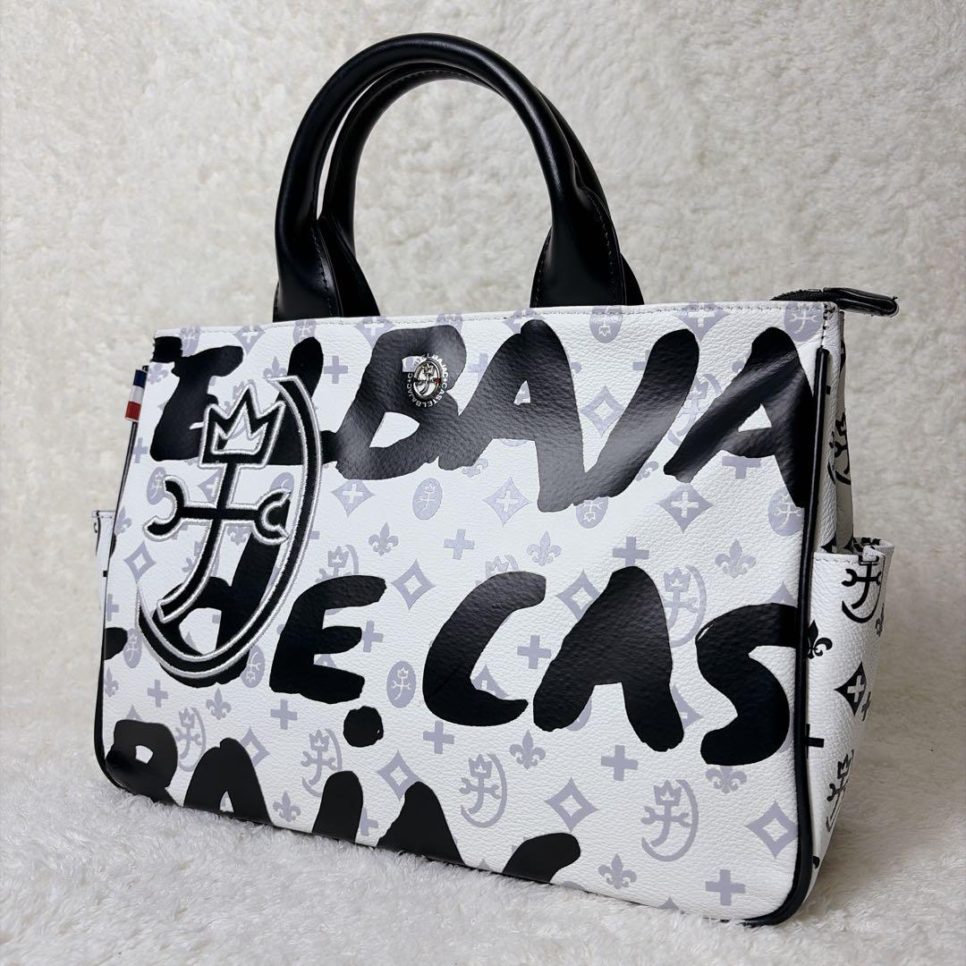 【未使用級】 カステルバジャック ヤリス ハンドバッグ ミニ レザー ホワイト