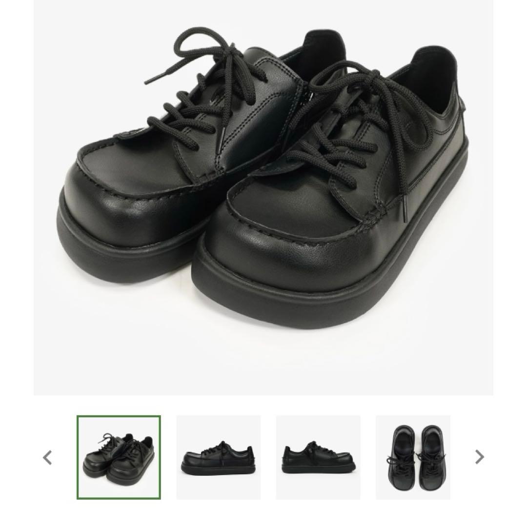 ラクバキ Racbaki デッキスニーカー　ブラック　Sサイズ