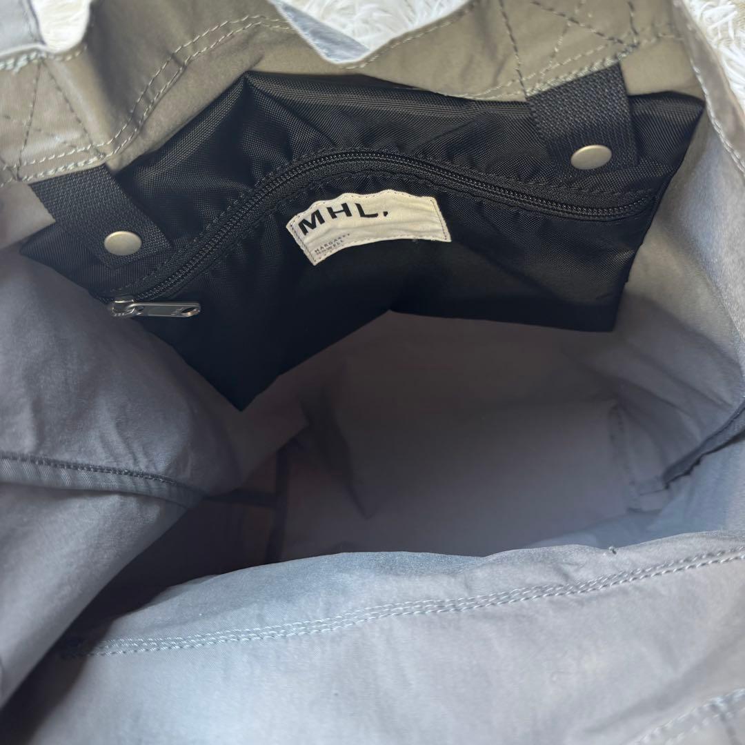 MHL PROOFED HIGHCOUNT TWILL TOTE グレー A4可