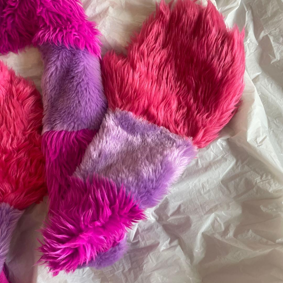 東京ディズニーリゾート 耳付きフード　チェシャ猫 マフラーファンキャップ 被り物