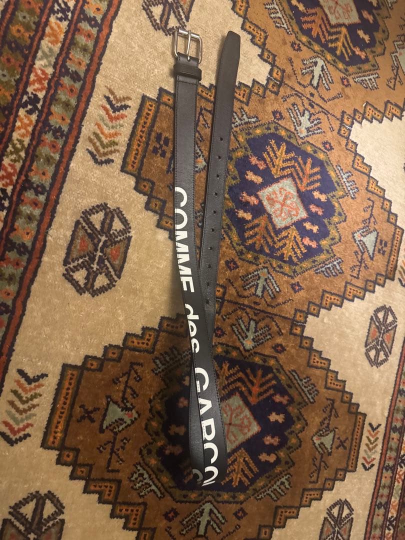 COMME des GARÇONS ロゴ ベルト ブラック