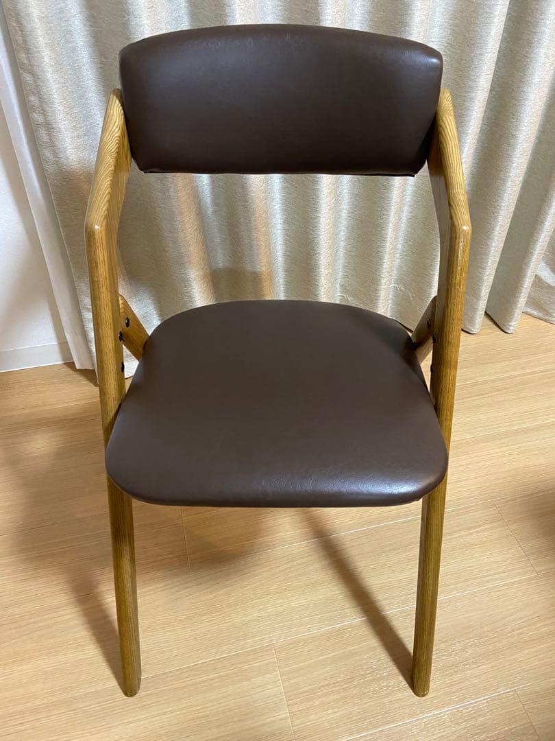 ICHIBA 木製　ナチュラル　チェア　折りたたみ　美品