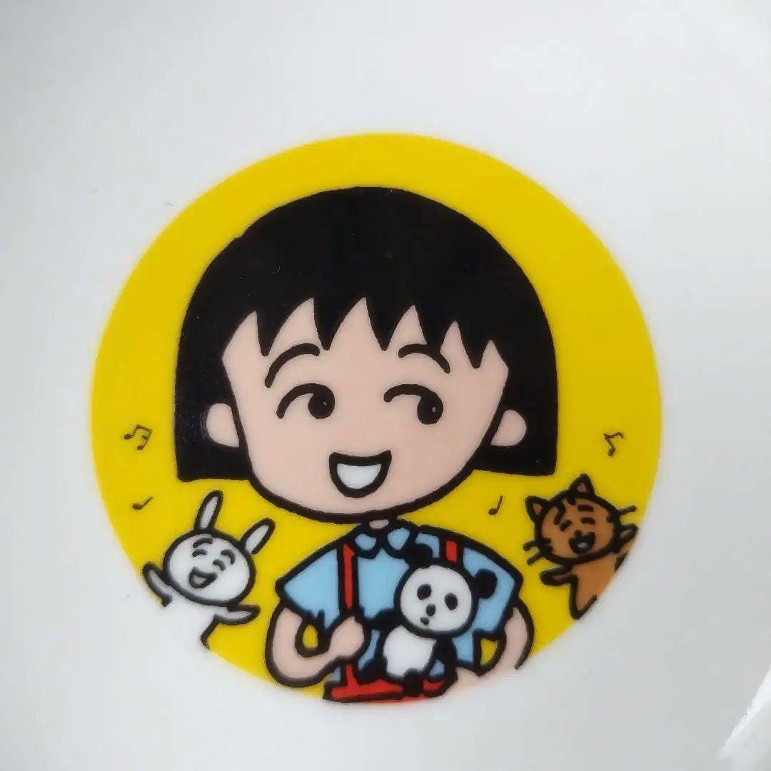 未使用極美品！1990年製 ちびまる子ちゃん 陶器製食器 レトロ 4点セット