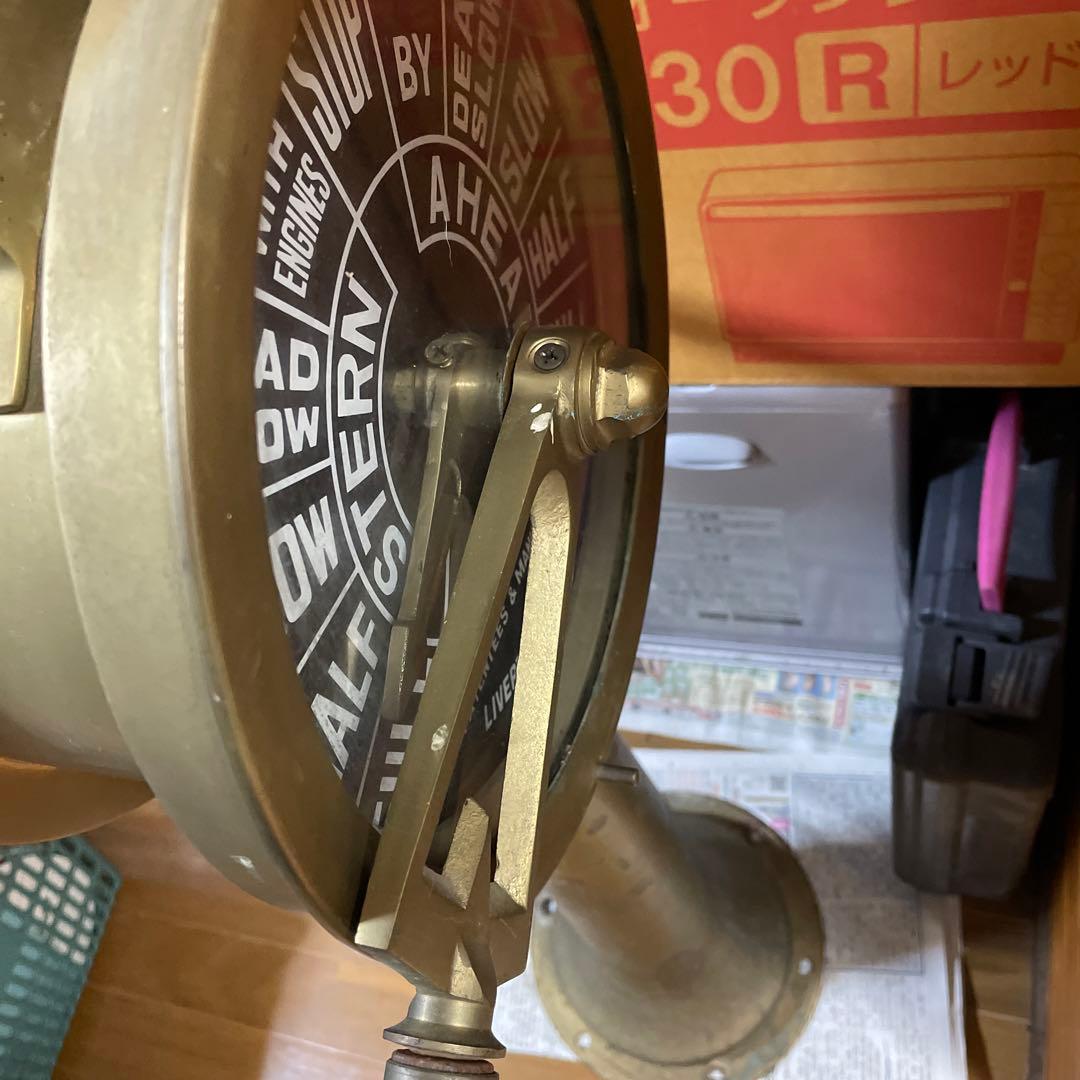 船舶用エンジンテレグラフ　船内信号機置物　インテリア　アンティーク　船　レトロ