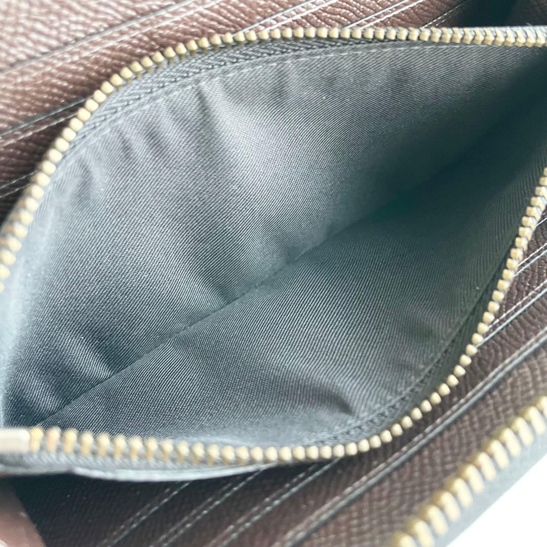 コーチ COACH 長財布 メンズ シグネチャー 型押し レザー ブラウン 新品