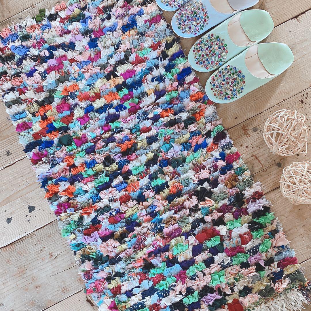 モロッコ ボシャルウィット Boucherouite ラグ カーペット③