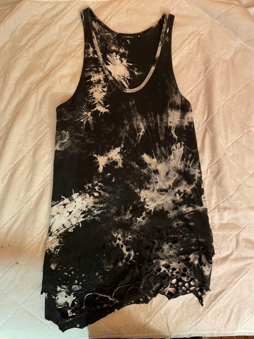 CIVARIZE タイダイ柄クラッシュ加工タンクトップ