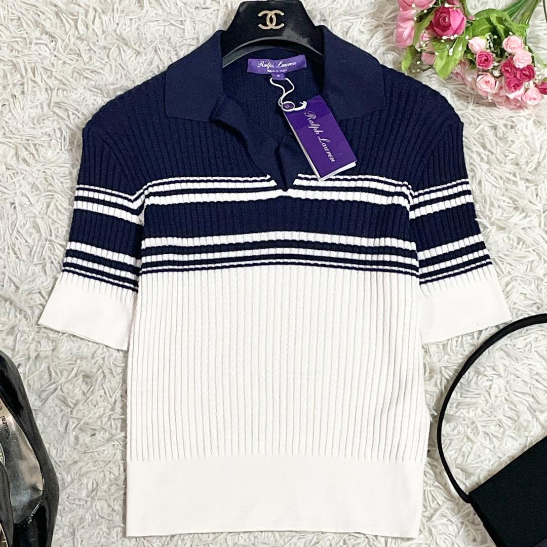 極美品● ラルフローレン パープルレーベル ニット カットソー ウール M