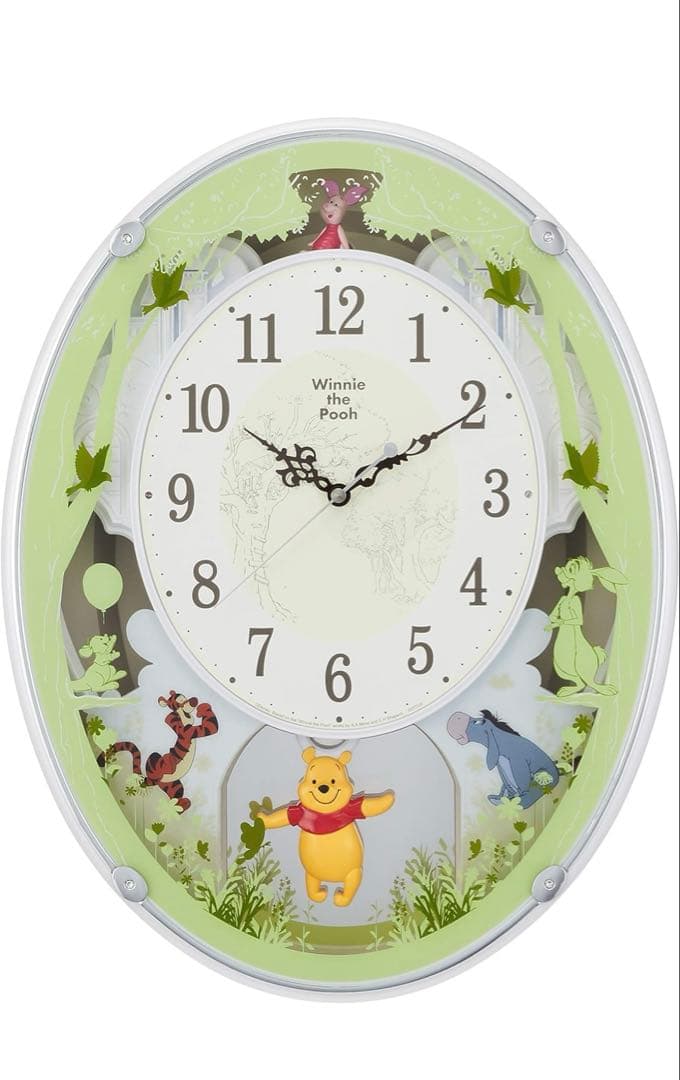 プーさん 掛時計 Winnie the Pooh 掛時計 オーバル型