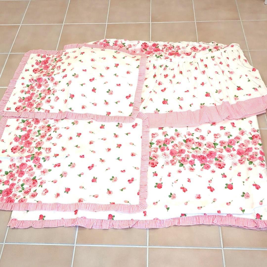 ローズ柄　布団カバー4点セット