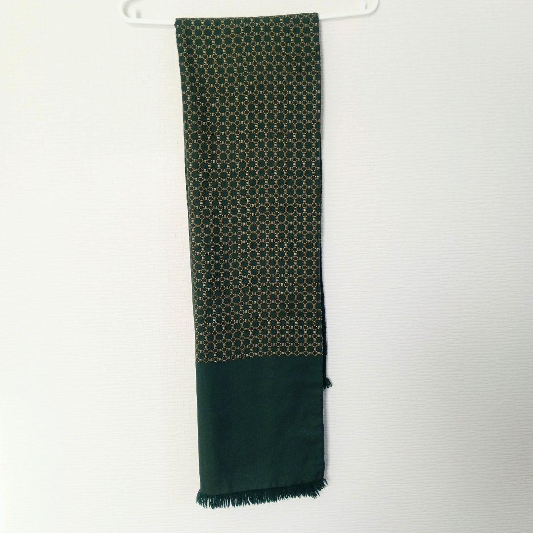 【美品】HERMES リバーシブルマフラー/ストール シルク アンゴラ