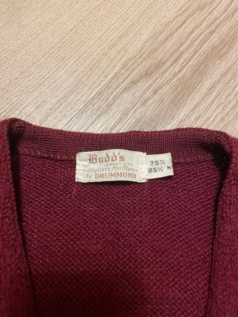 60's Rudd's モヘアカーディガン バーガンディ M