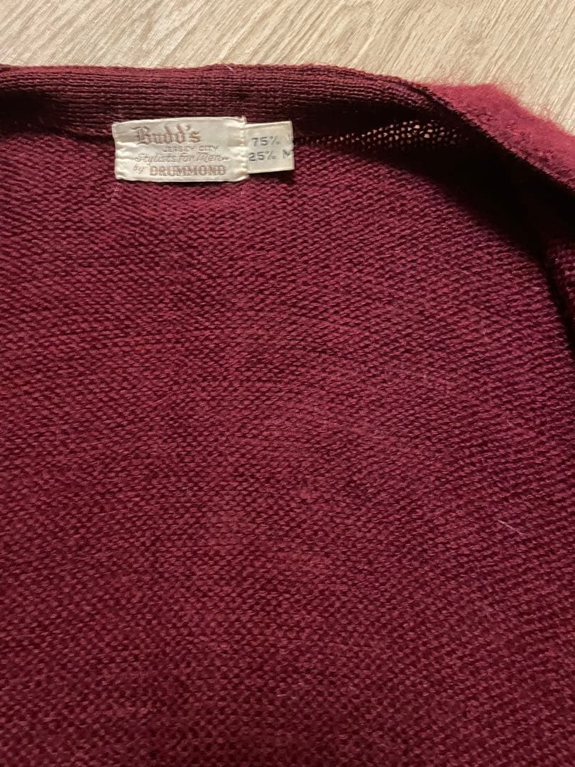 60's Rudd's モヘアカーディガン バーガンディ M
