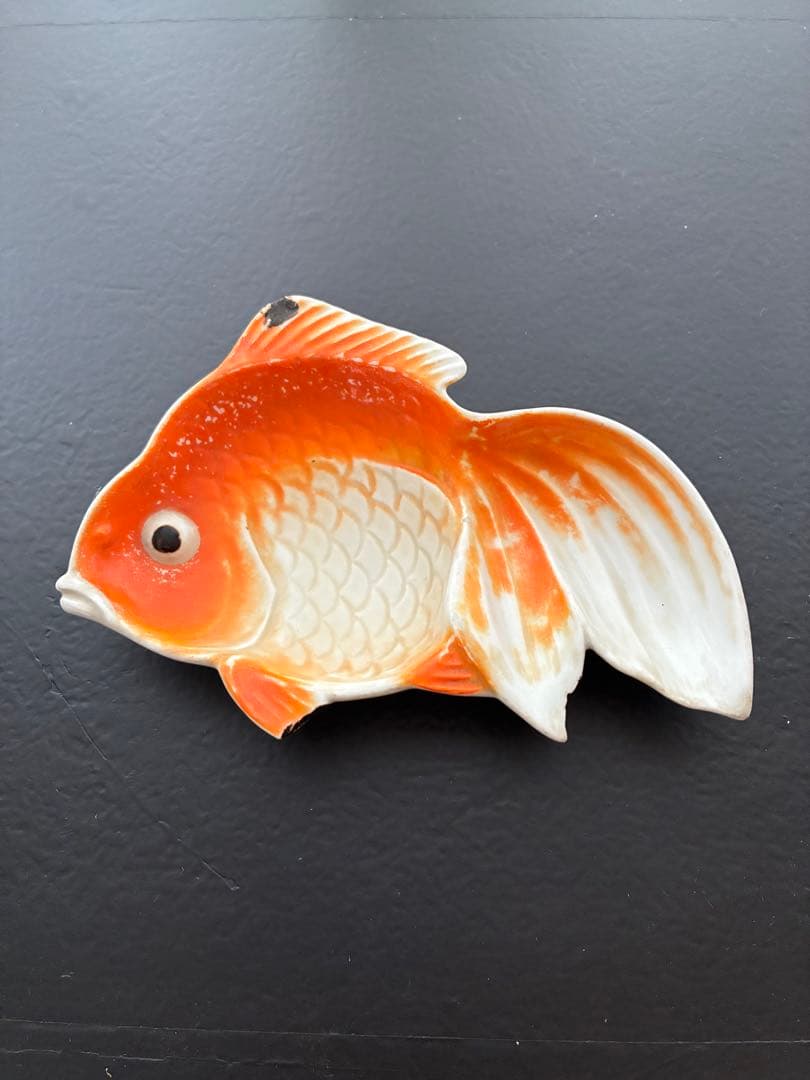 時代 骨董 有田焼 観山 金魚 磁器 小皿 和皿 金魚皿 古作 古美術 希少