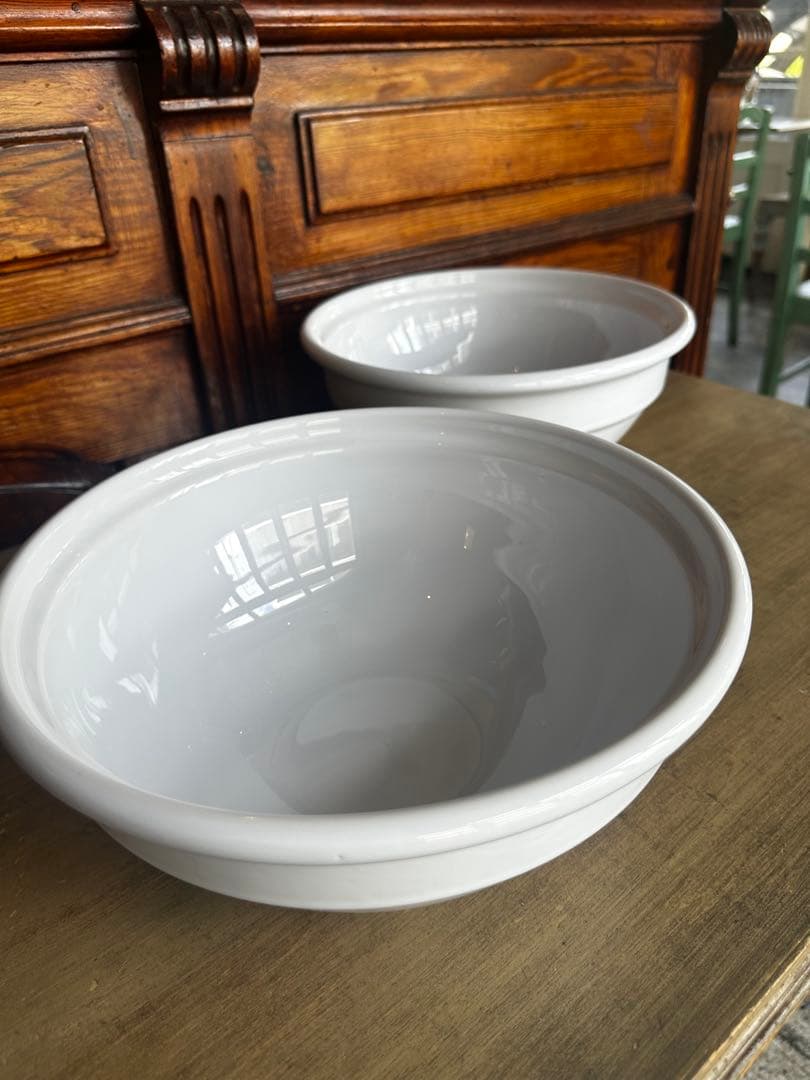 未使用　27cmエミールアンリ　ホワイト大型ボール2個セット