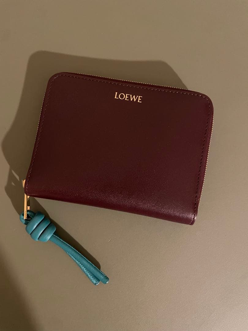 【ほぼ未使用】LOEWE ノット コンパクト ジップアラウンド ウォレット