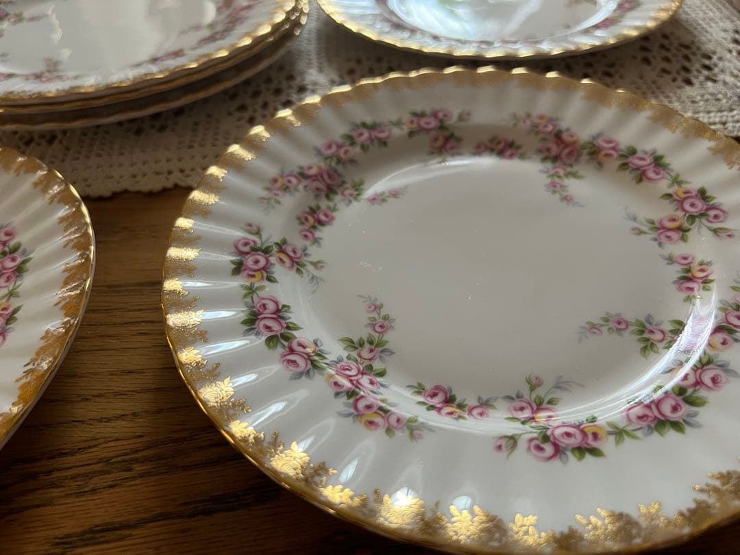 ロイヤル・アルバート ディミティローズ ケーキ皿6枚セット