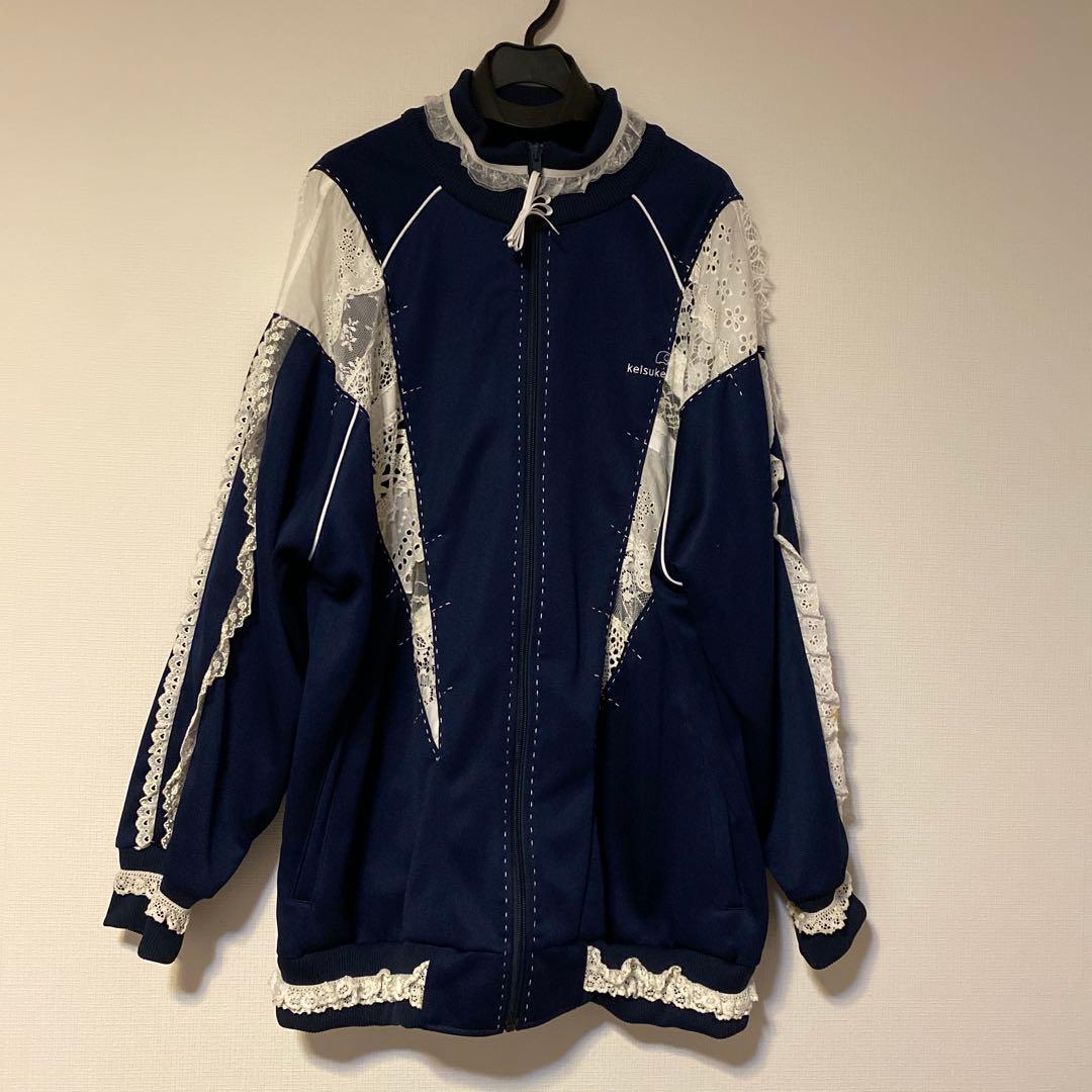 keisuke kanda 1点ものレース付きジャージ ネイビー