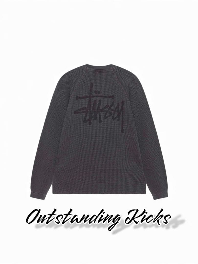 トップス Stussy Basic Stussy Thermal Washed Black