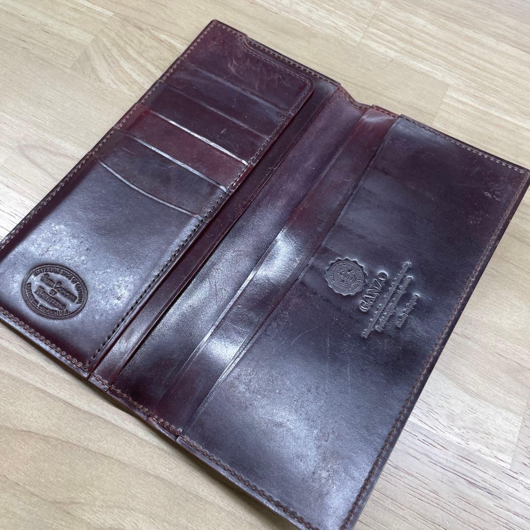 SHELL CORDOVAN シェルコードバン 2マチ無し 長財布　ganzo
