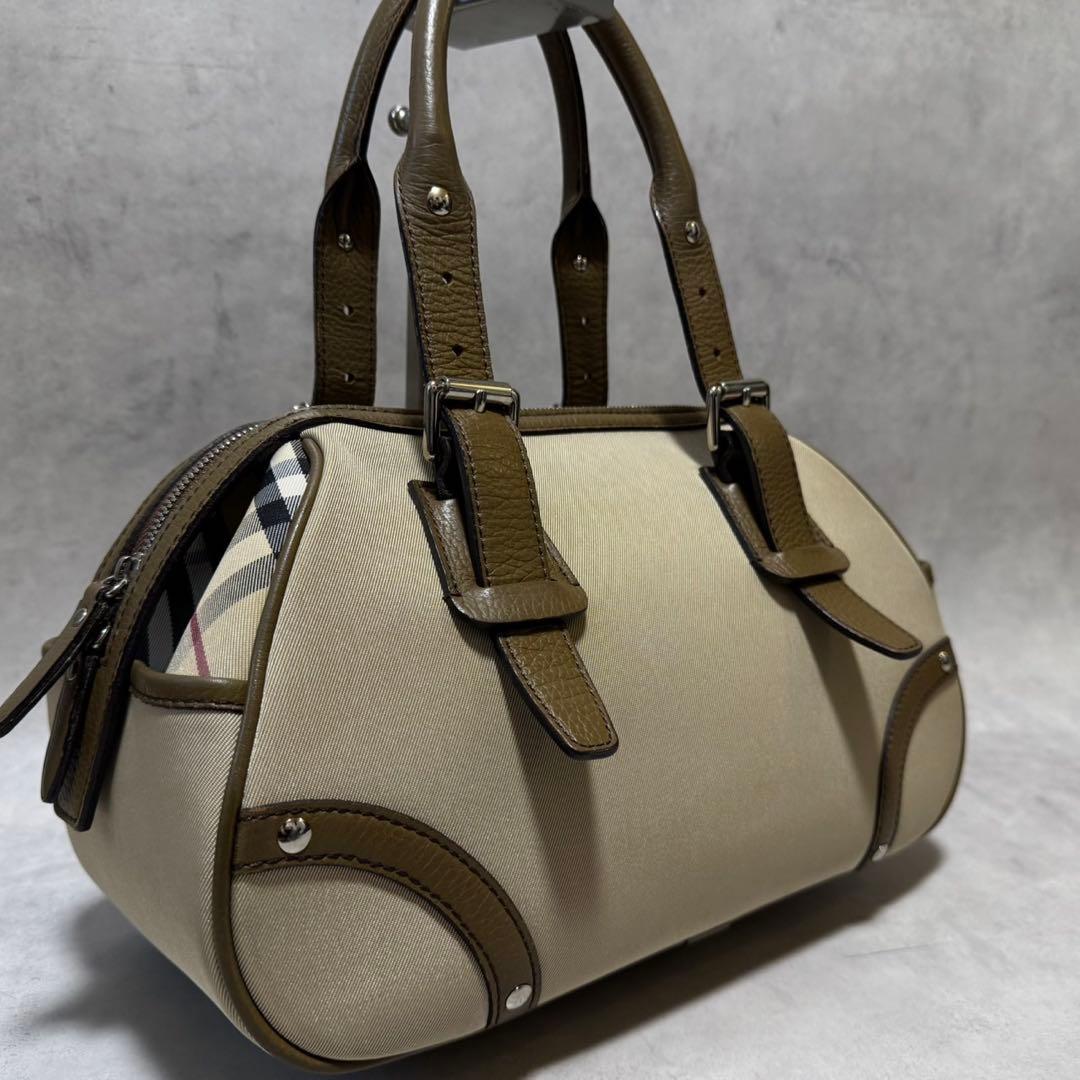 ★良品★Burberry バーバリー ミニボストン ノバチェック　ハンドバッグ