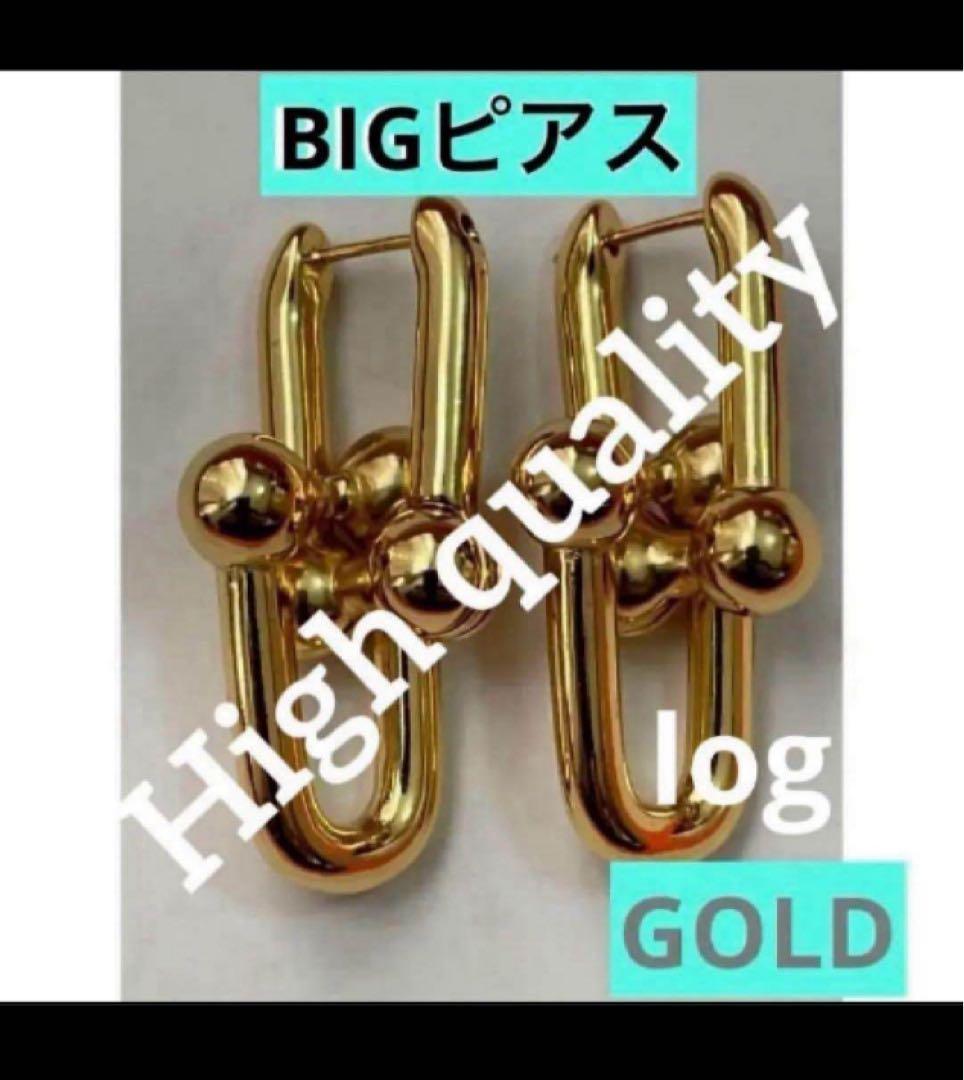 ✨ハイクオリティ✨ハードウェア　モデル　海外セレブ　ゴールド　ピアス　BIG！
