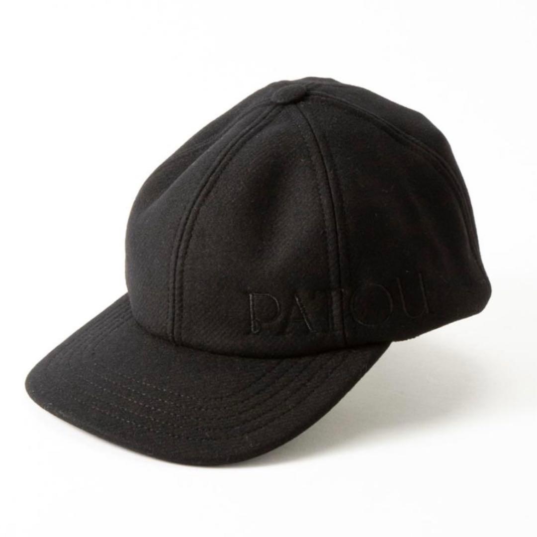 パトゥ PATOU 帽子 ウール ベースボール キャップ ブラック ロゴ