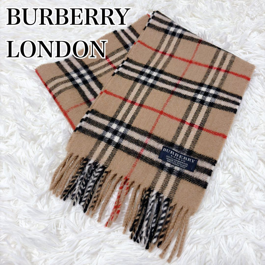BURBERRY LONDON バーバリー マフラー ラムウール ノバチェック