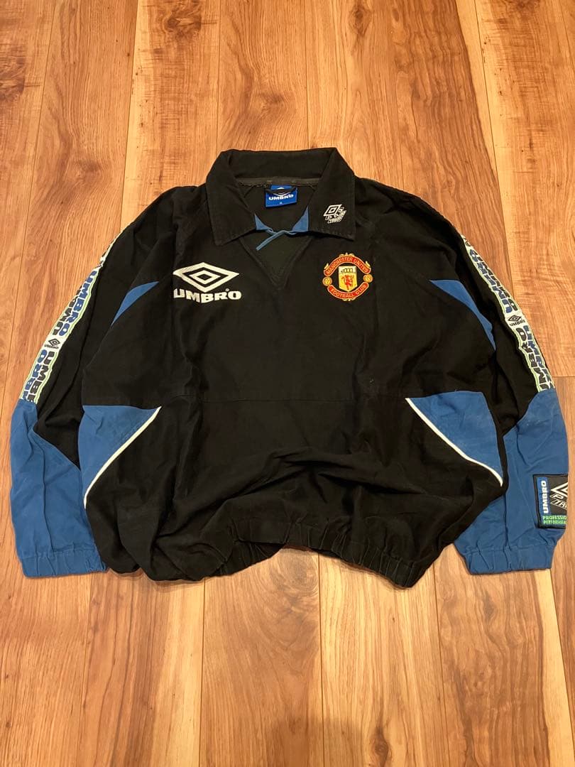 マンチェスターユナイテッド　ビンテージドリルトップ SHARPロゴ 黒