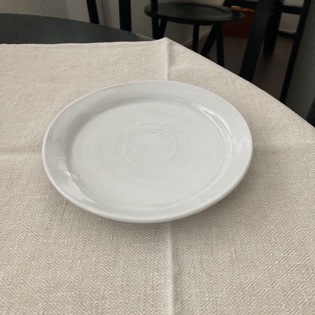 土屋由起子 白釉7寸皿