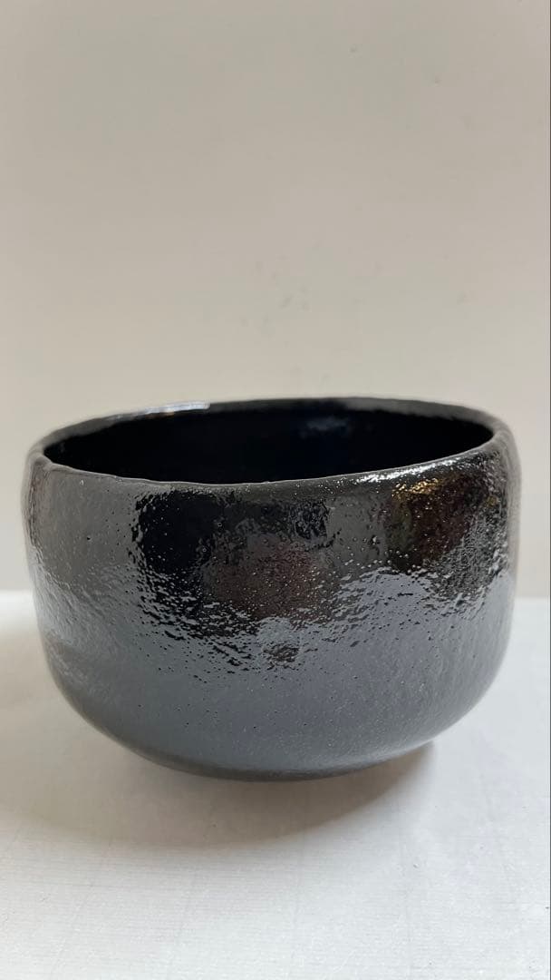 佐々木松楽造　長次郎写 黒楽茶碗共箱　未使用品 値下げしました。