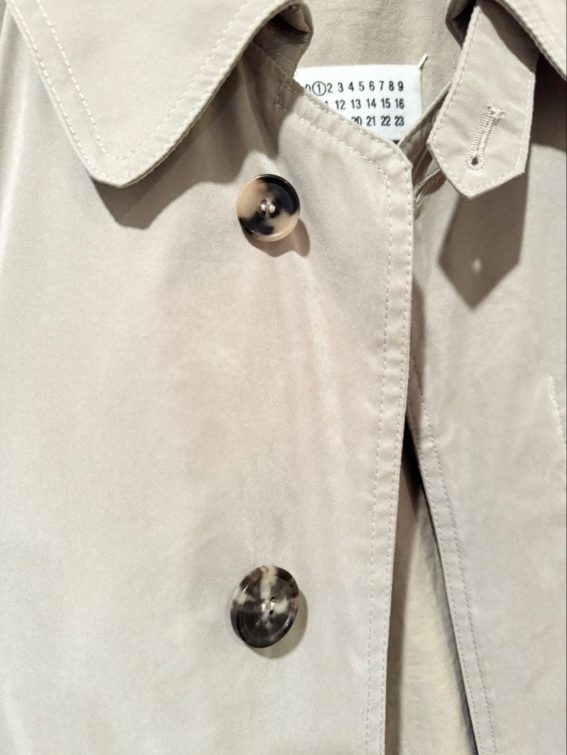 メゾンマルジェラ ステンカラー トレンチコート 40 保存袋 ハンガー付き