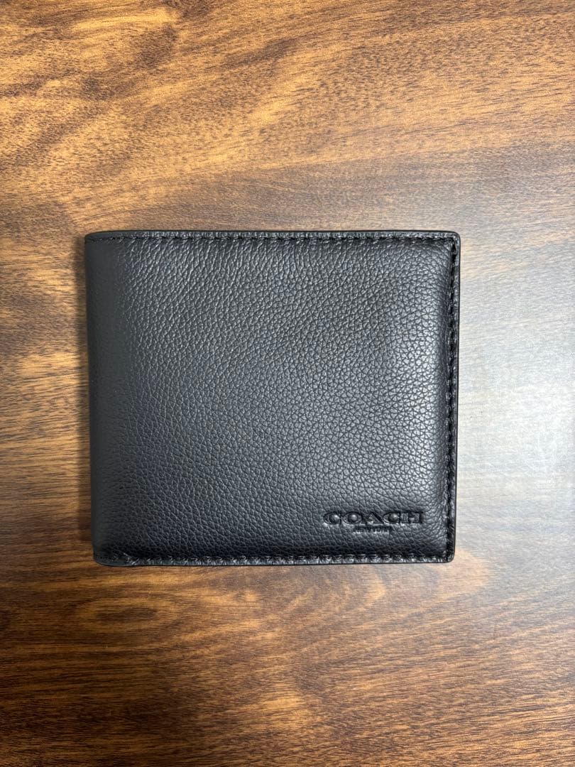 coach コーチ　折りたたみ財布　黒　新品　未使用