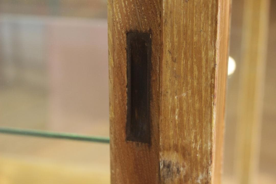 ※専用レトロ ガラスショーケース 店舗什器 ディスプレイ ナチュラル 木製収納