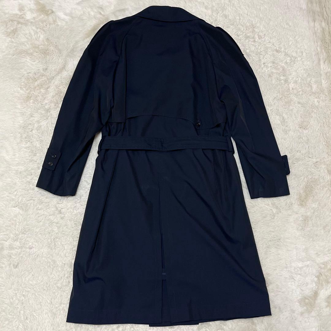美品　メンズ　エルメネジルド ゼニア　トレンチコート　ベルト　ネイビー　紺