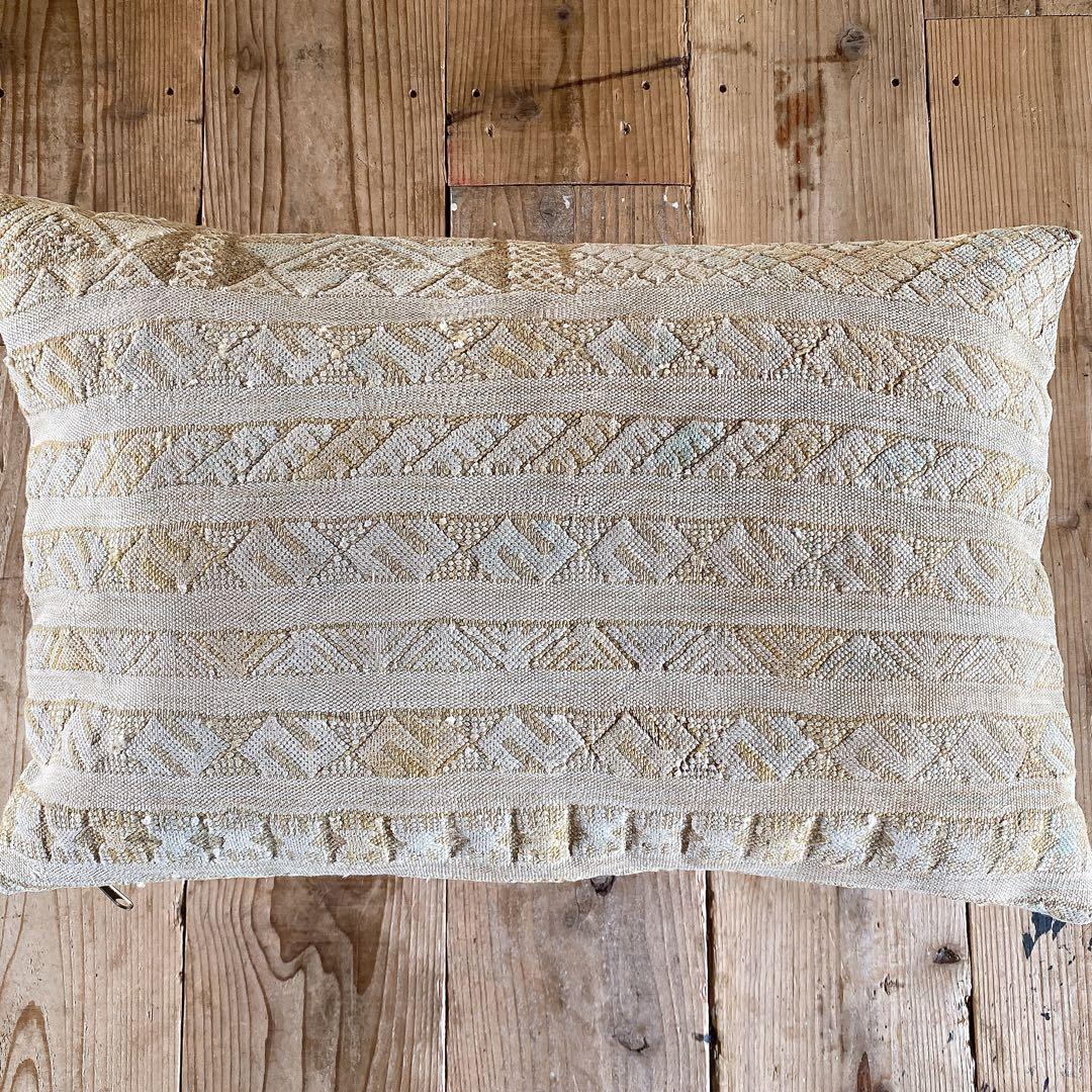 モロッコ製 ティフレット キリム クッションカバー 約60×39〜40cm