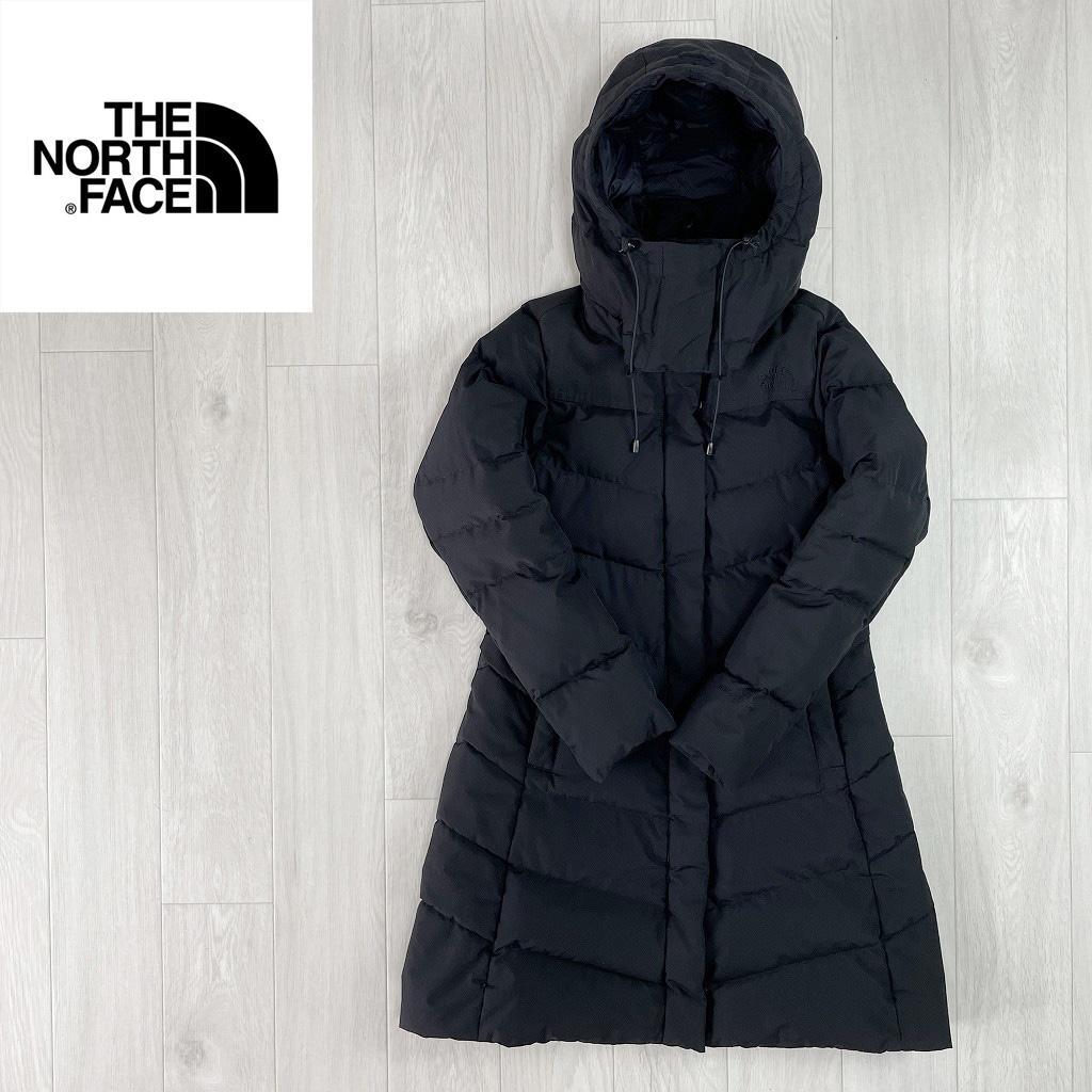【美品】ノースフェイス　ウィンドストッパー　ロングダウン　ブラック　レディースS