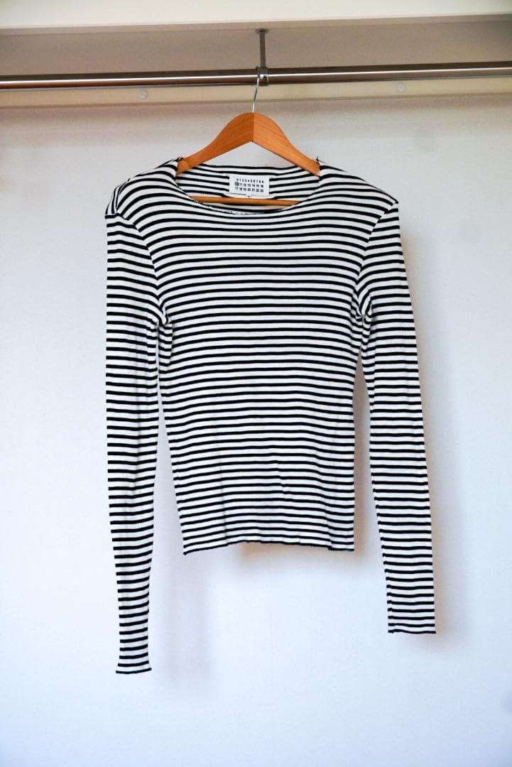 【Maison Margiela】 サーマルボーダー カットソー/サイズ44