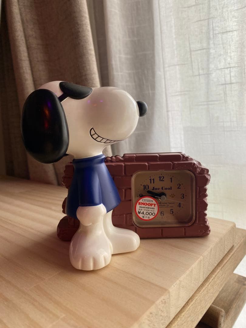 希少 CITIZEN スヌーピー ジョー・クール 目覚まし時計 90年代 未使用
