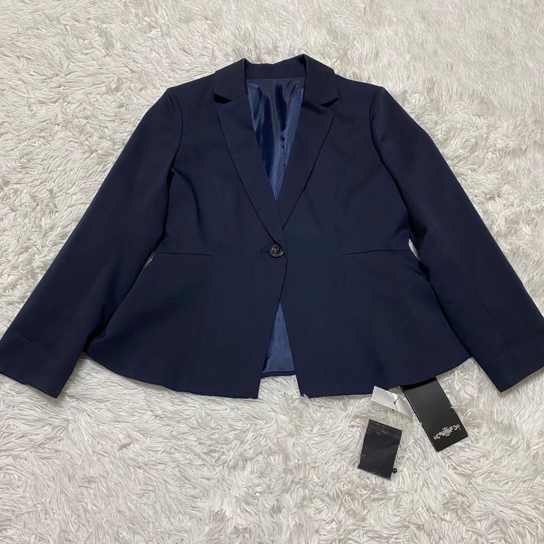 ルイルエブティック 大きいサイズ　3L　パンツスーツ セットアップ　ネイビー